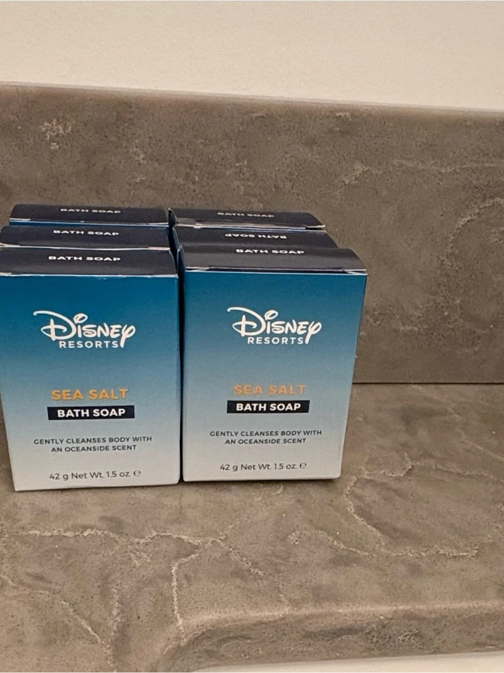 Disney Sea Salt Bath Soap - Blue and White Packaging Lot of 6